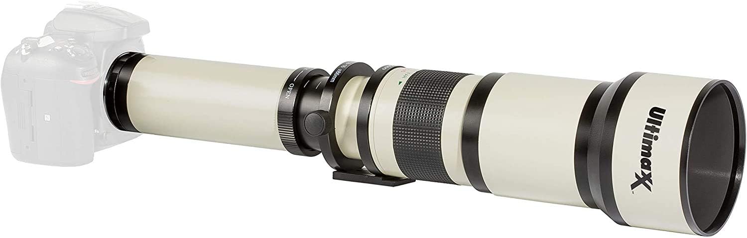 Ultimaxx Kit de lentes de zoom teleobjetivo de 25.591-51.181 in (con convertidor 2X de 51.181-102.362 in) para EOS Rebel T3, T3i, T4i, T5, T5i, T6,