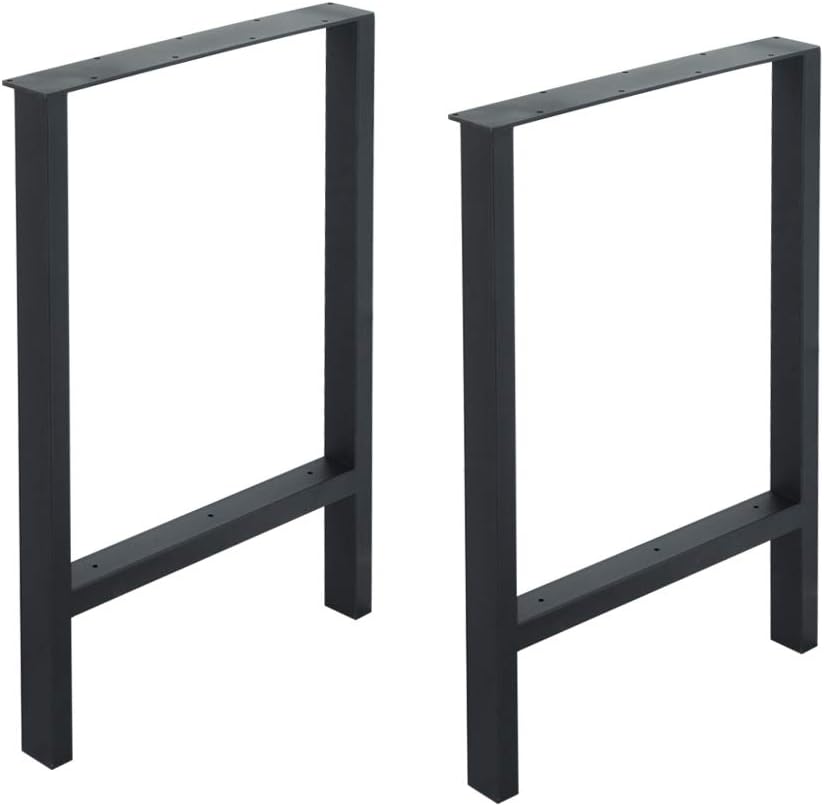 2 patas de metal para muebles, patas modernas de escritorio de oficina, soportes de patas de mesa rústicas industriales resistentes para café,