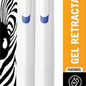 Zebra Pen bLen – Bolígrafo de gel retráctil, barril blanco, punta media, 0.028 in, tinta azul, 2 unidades (41422) Zebra Pen bLen – Bolígrafo de gel retráctil, barril blanco, punta media, 0.028 in, tinta azul, 2 unidades (41422)