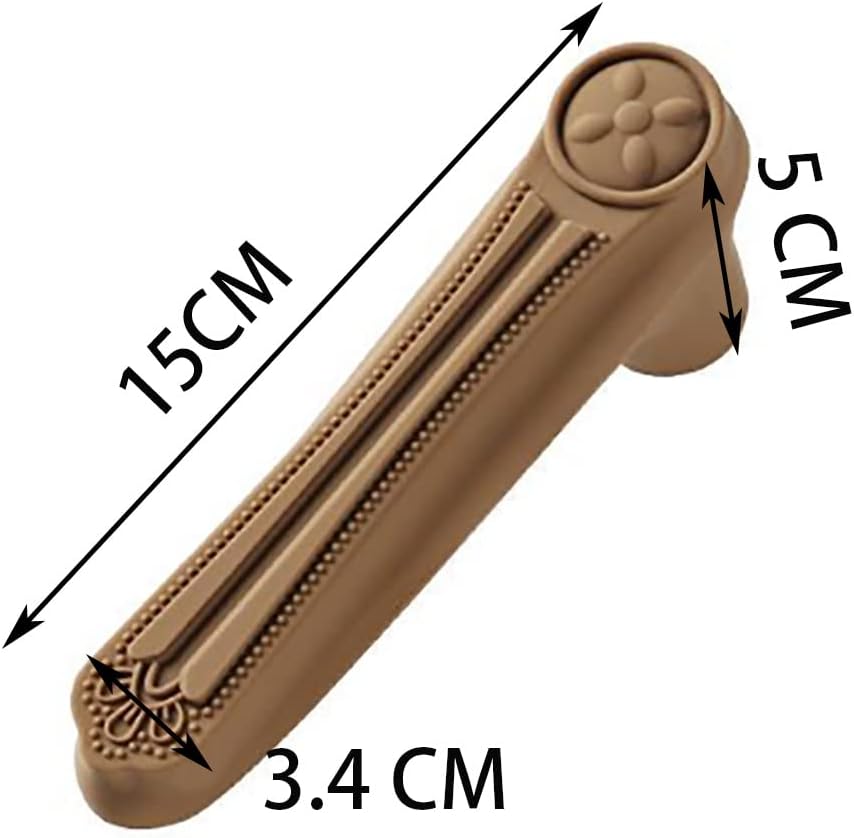 Cubierta para manija de puerta, 2 piezas anticolisión, antiestática, para manija de puerta, cubierta protectora de silicona para niños (marrón)
