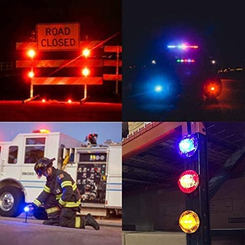 Luces intermitentes para carretera, luz de advertencia de seguridad, luz estroboscópica LED de emergencia con base magnética para vehículos y