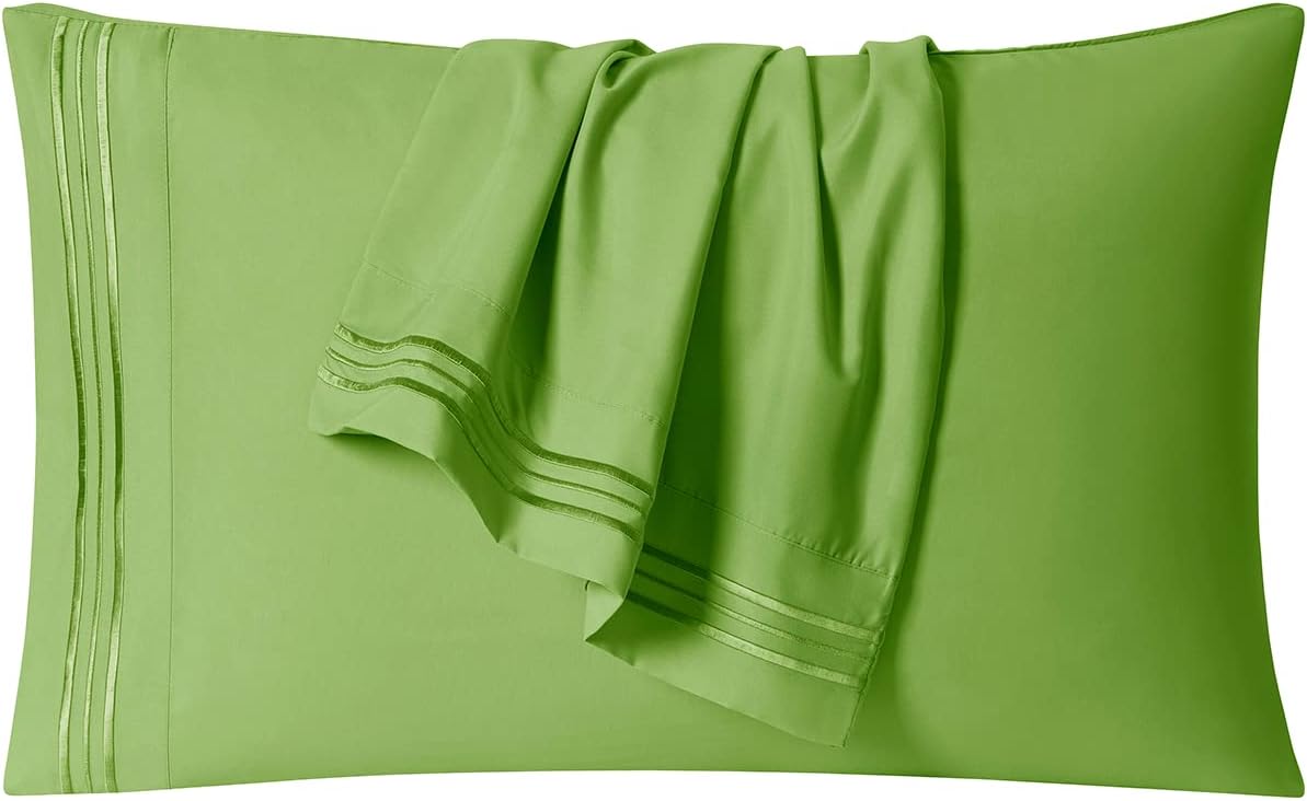 Clara Clark – Juego de sábanas de la serie 1800 Premier, 4 piezas, juego de cama, sábanas con mucha caída, resiste arrugas, la decoloración y las