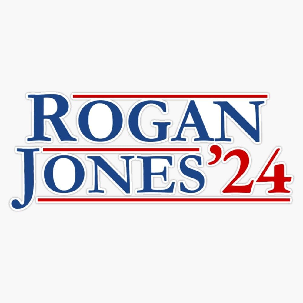 Joe Rogan Alex Jones 2024 – Adhesivo de vinilo para parachoques de campaña presidencial de 5 pulgadas