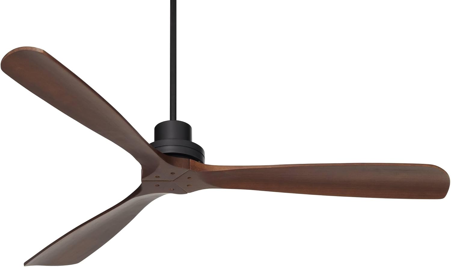 Casa Vieja Delta-Wing XL DC – Ventilador de techo industrial moderno de 66 pulgadas con control remoto negro mate nogal oscuro para sala de estar,