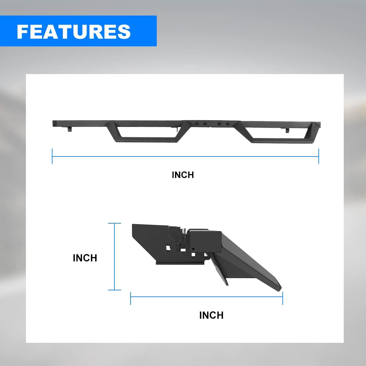 I1MOTOR Estribos, barras Nerf y escalones laterales para Jeep Wrangler JK Unlimited 2007-2018 de 4 puertas 07-18, resistente camión negro mate con