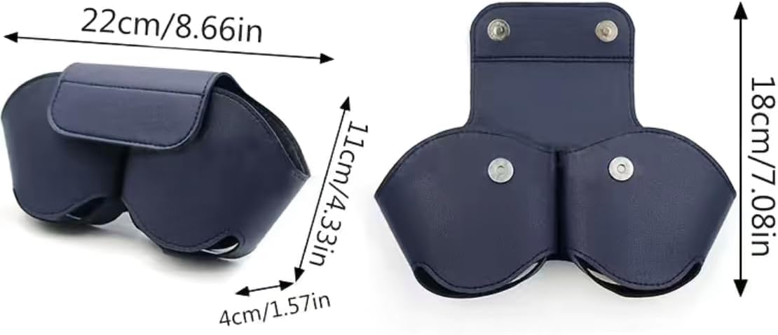 Funda para AirPod Max, funda de viaje portátil en piel vegana duradera, color azul