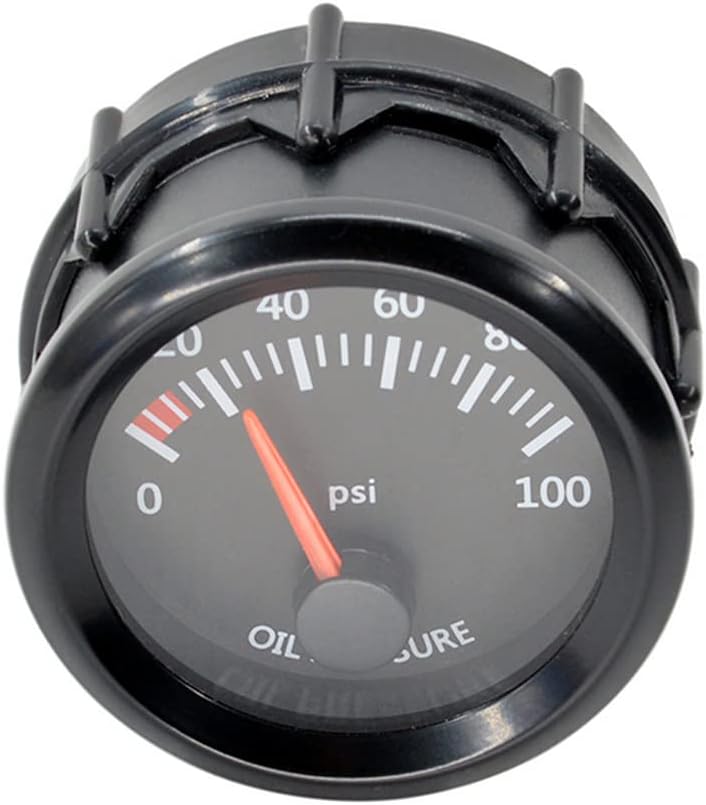 ESUPPORT Universal Coche 2.047 in puntero medidor de presión de aceite kit prensa PSI blanco LED indicador indicador Dail Display electrónico
