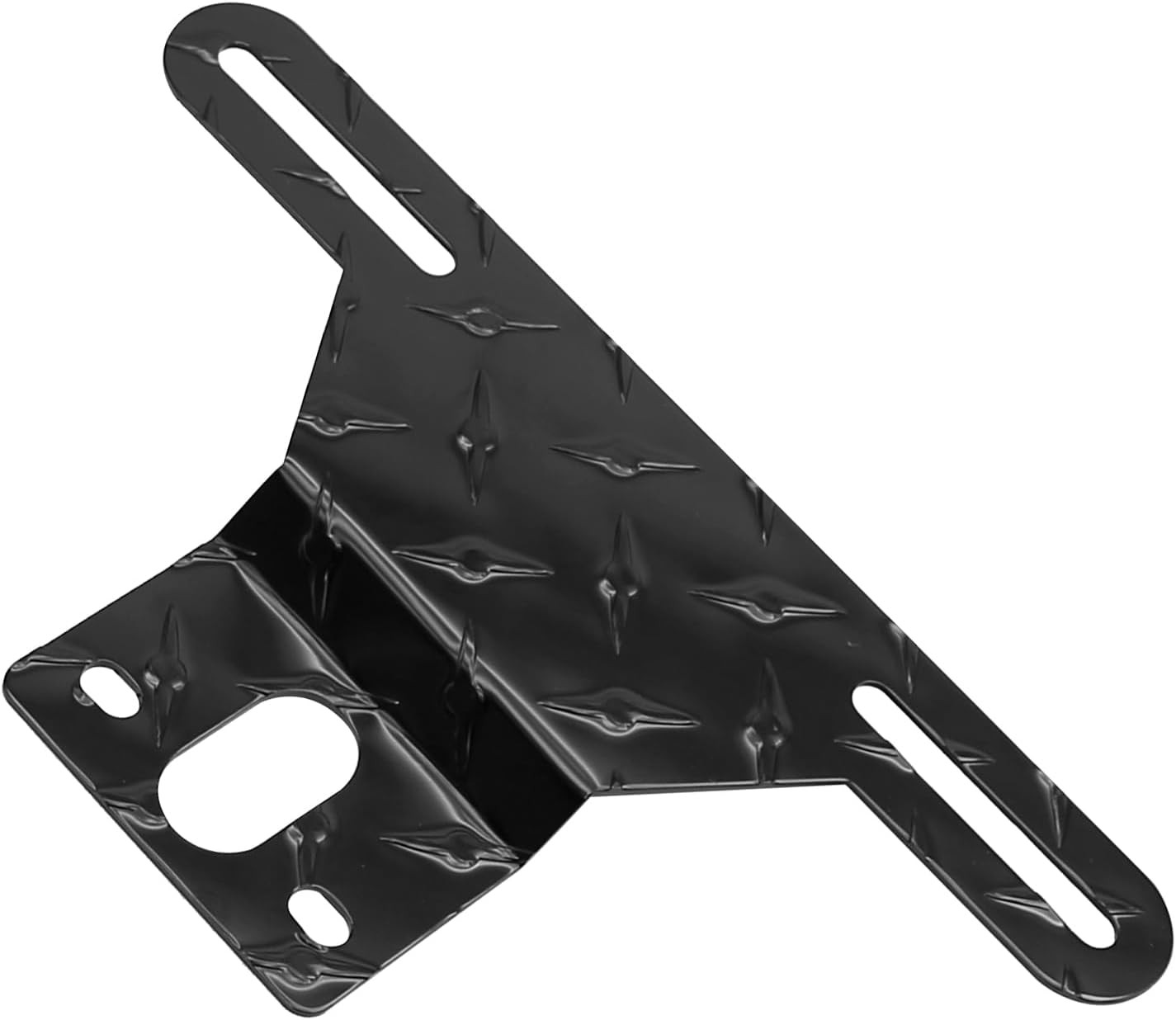 Soporte de luz para matrícula de remolque para camión, caravana, todoterreno, soporte de aluminio para matrícula (color negro, 1 unidad)