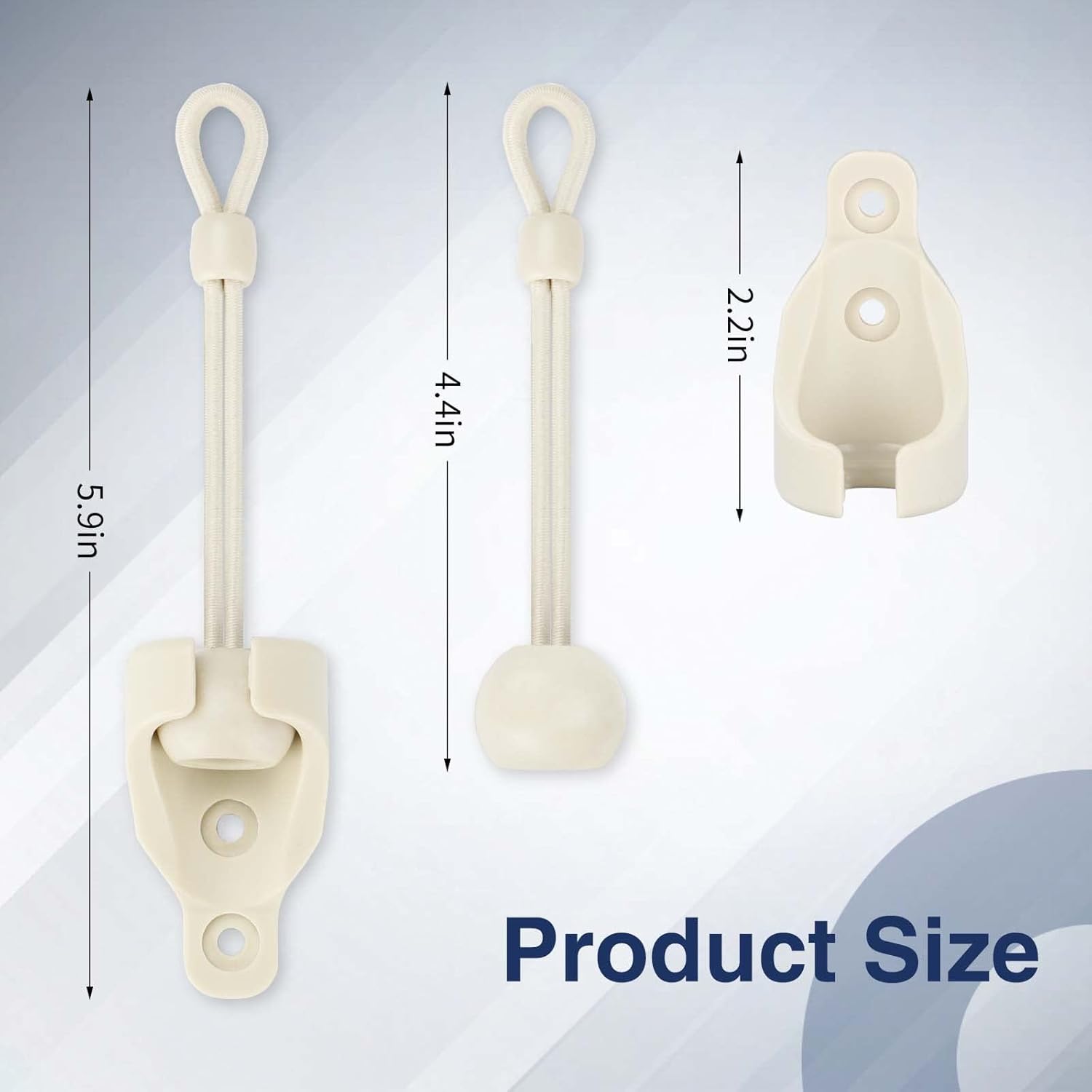Piezas de repuesto para receptor elástico y elástico, amarres de sombra, resistencia a la intemperie, para persianas enrollables Coolaroo exterior,