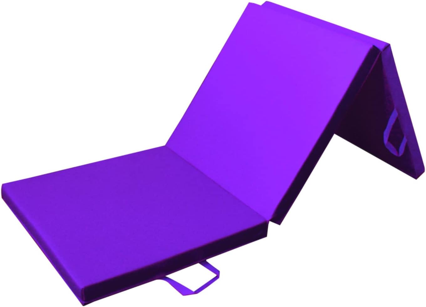 PRISP Tapete de ejercicio plegable de 6 x 2 pies, tapete de gimnasia de tres pliegues para gimnasio en casa y entrenamientos de fitness, 2 pulgadas