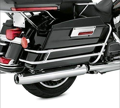 TCT-MT – Soporte de soporte para alforja para Harley Touring FLHR y FLHT 1997-2008, FLHTCUSE 06-’08 modelos FLTR ’98-’08, negro y cromado (repuesto