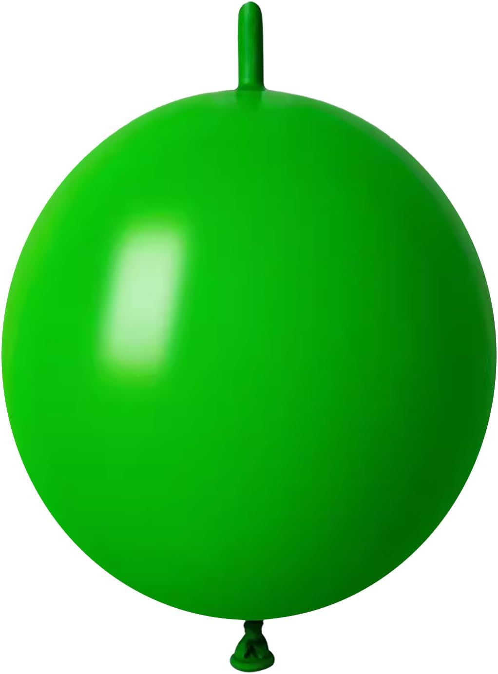Globo de enlace verde de 10 pulgadas, 100 globos de enlace rápido para decoración de fiestas