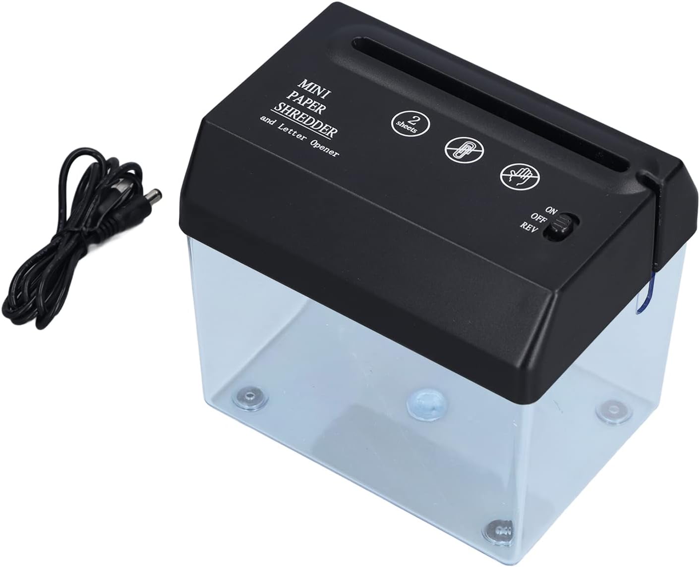 Mini trituradora de papel eléctrica portátil con cuchillo de metal, fácil operación, ideal para oficina, escuela, familia