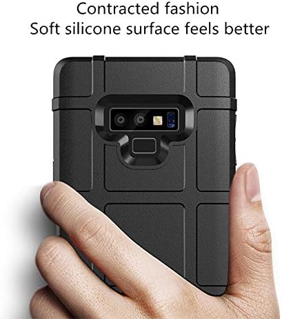 Para Note 9 Caso, (Rugged Shield Series) TPU Grueso Sólido Armadura Rough Armor Funda Protectora Táctica Para Galaxy Note 9 (6.4 pulgadas) – Negro