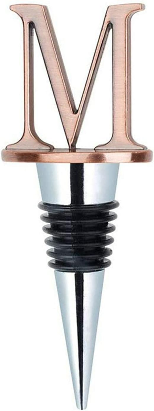 Tapones para botellas de vino, tapón de botella de champán, tapón de botella, tapón de botella decorativo, tapón de letra inicial reutilizable,