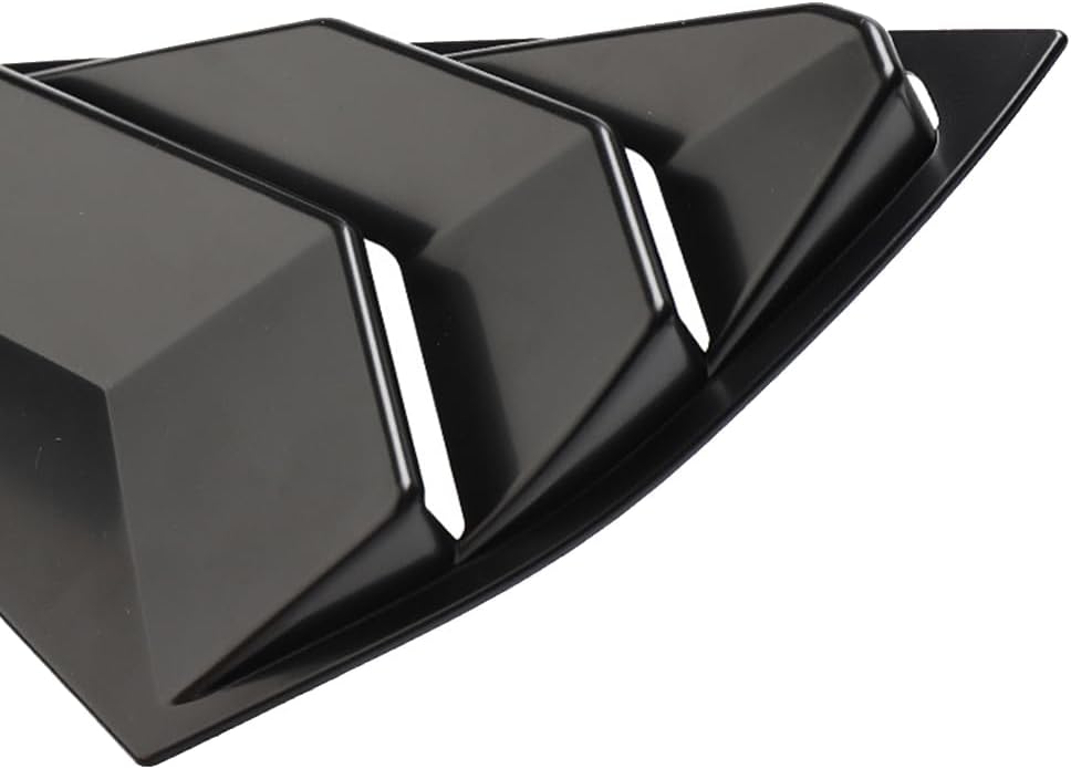 MACHSWON 2 fundas para rejillas de ventana lateral trasera para Mustang Mach-E 2021-2022 (negro brillante)