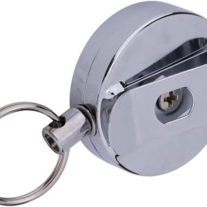 Fydun Tirador retráctil de 23.6 in, llavero llavero clip para cinturón llavero bak cadena retráctil retroceso de acero inoxidable titular de la Fydun Tirador retráctil de 23.6 in, llavero llavero clip para cinturón llavero bak cadena retráctil retroceso de acero inoxidable titular de la