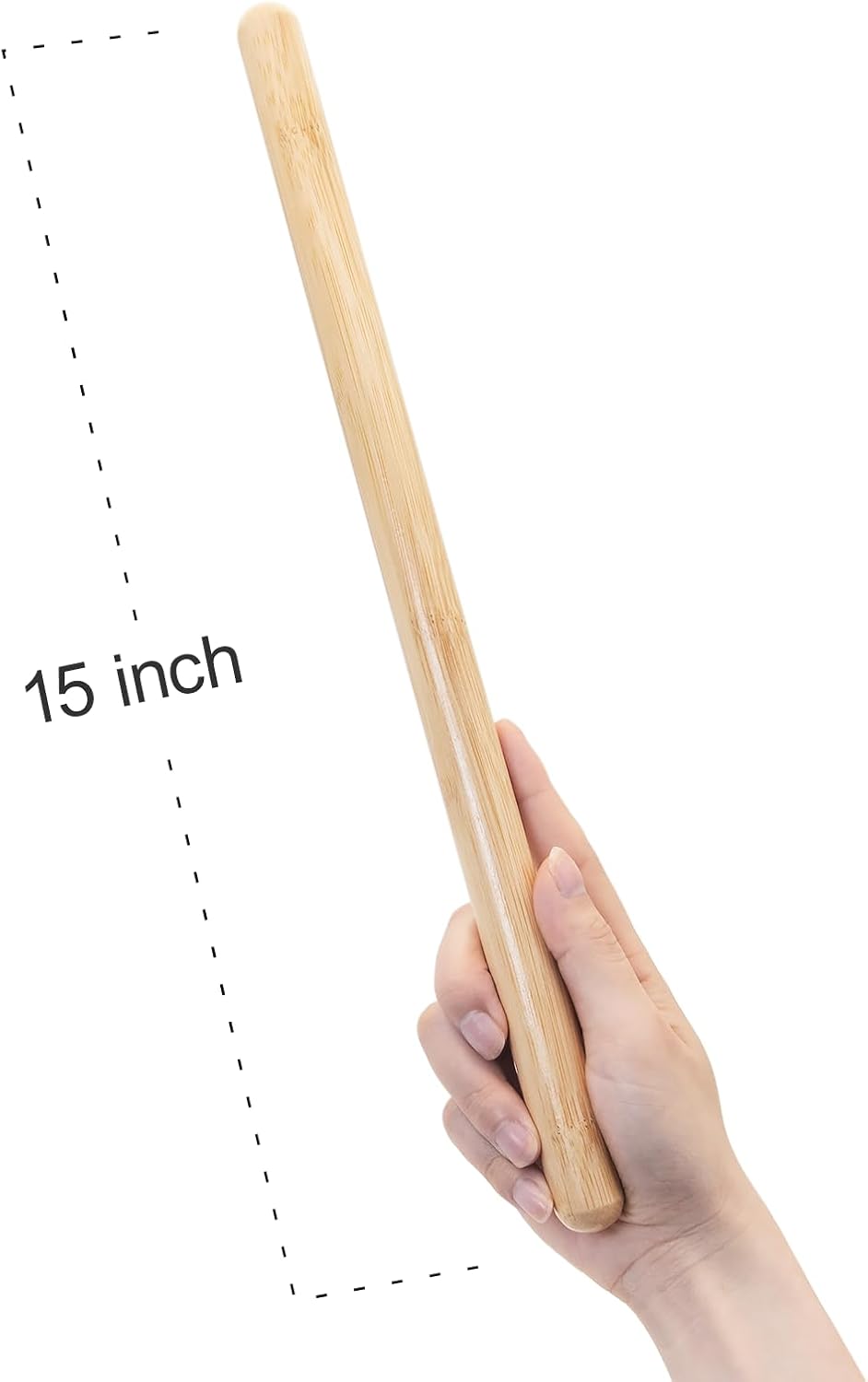Goodtar Juego de 2 palos de masaje de bambú sólido para moldear el cuerpo, rodillo de masaje de bambú, palos de masaje guasha de bambú, herramientas