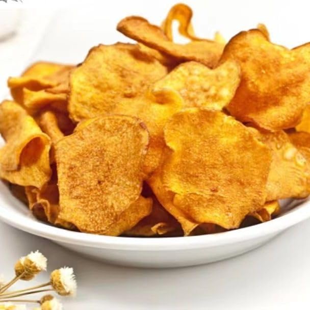 Rebanadas de camote secas crujientes, batata seca hecha en granja 7.58 ozbolsa, aperitivos de frutas y verduras listas para comer, veganos,