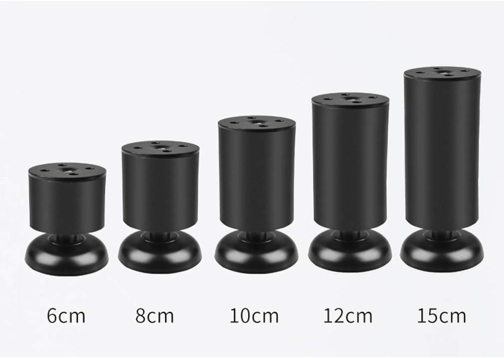Patas de metal para muebles de sofá, patas ajustables de acero inoxidable, patas ajustables de 0.6 in, patas de repuesto para armarios, mesita de