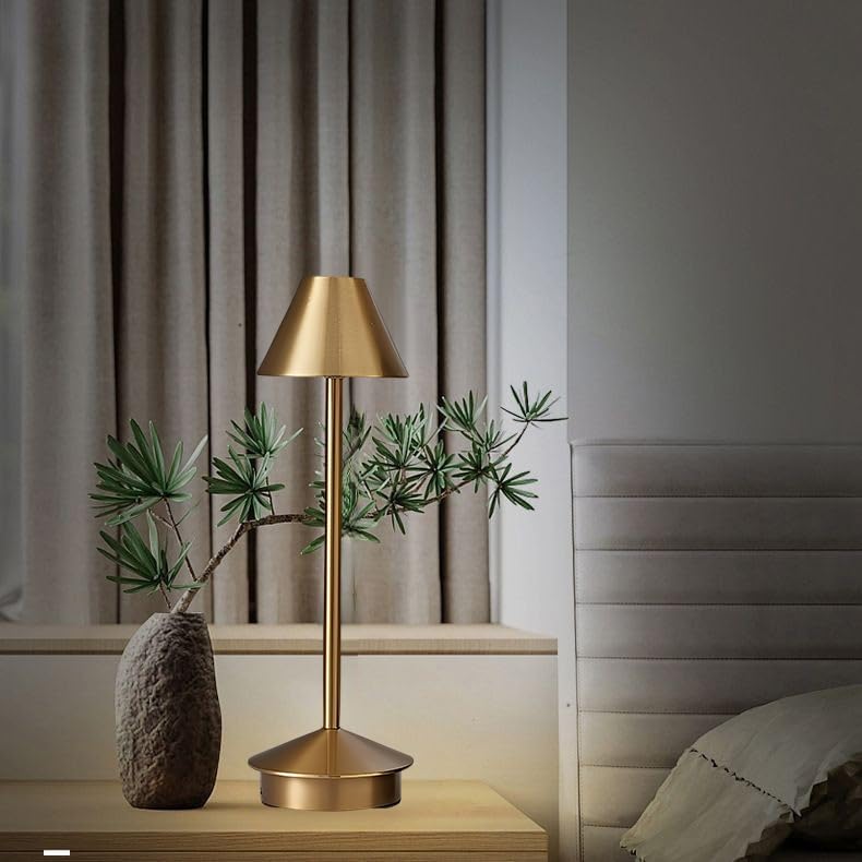Lámparas de mesa inalámbricas, lámpara de mesa portátil recargable para interiores y exteriores, lámpara de mesa regulable de 3 colores, luz de mesa