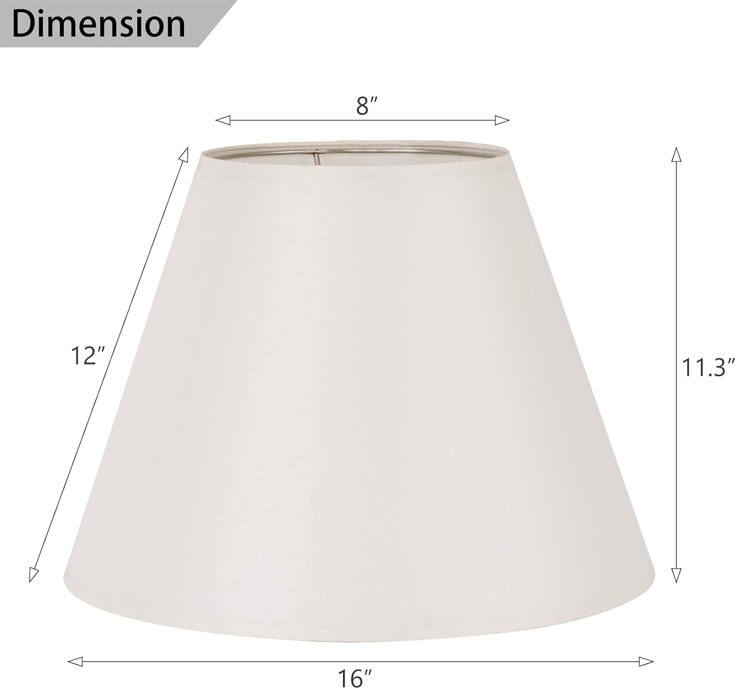 TOCHIC Pantallas de lámpara imperio grande para lámpara de escritorio, lámpara de pie, lámpara de noche, requiere montaje, cubierta de lámpara de