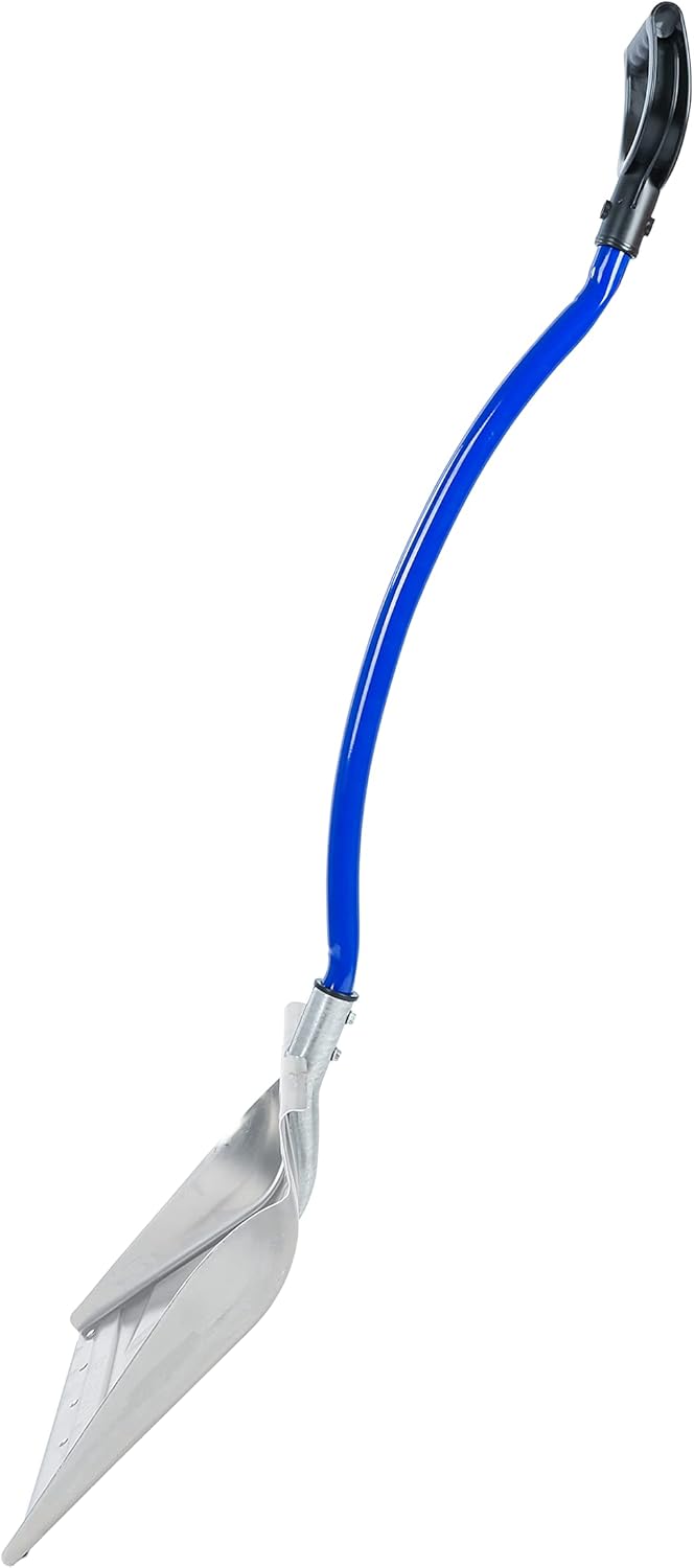 Snow Joe SNJ20A-ERG – Pala de nieve ergonómica de aluminio resistente con tira de desgaste de acero y mango de agarre en D