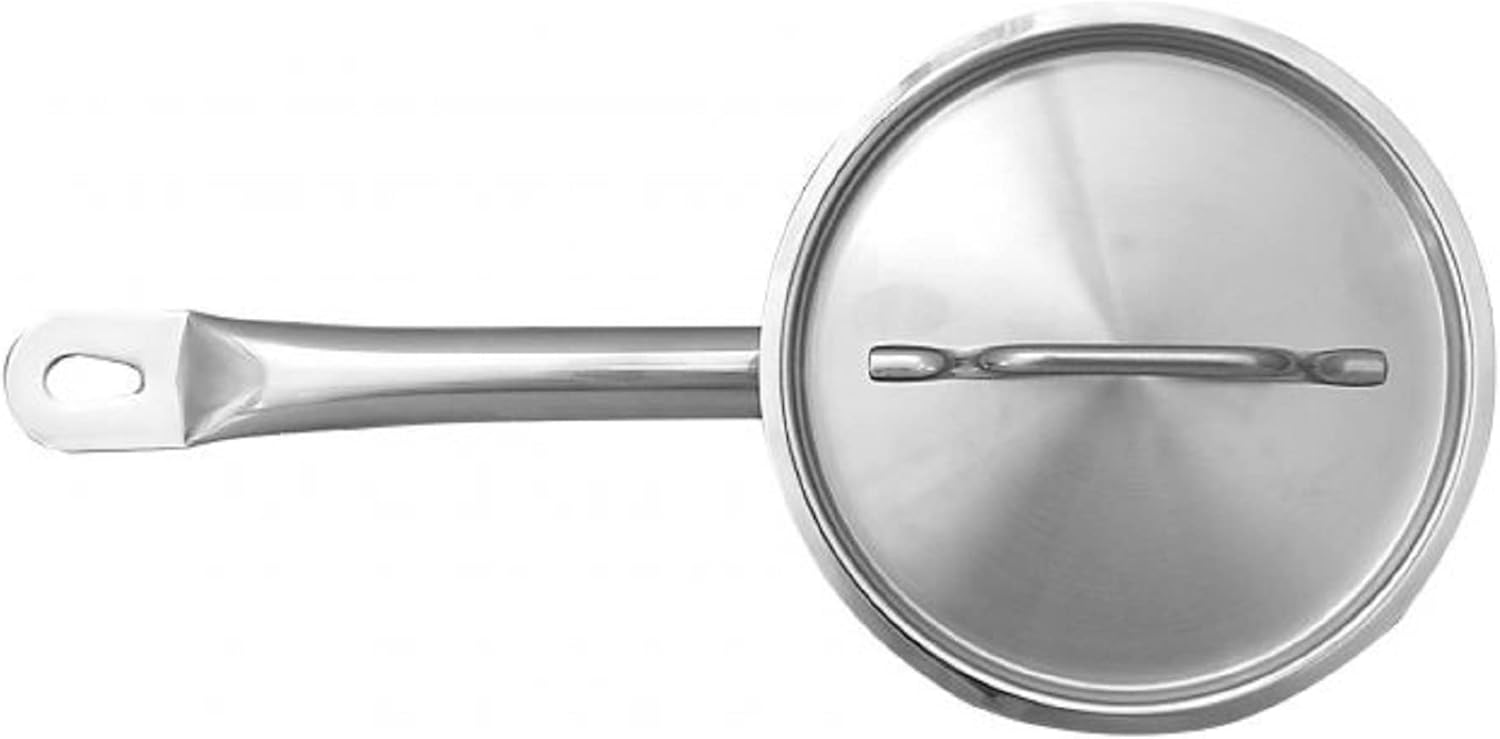 -Cacerola de 3-12 cuartos con tapa de acero inoxidable – Juego de sartenes multiusos para uso en el hogar, cocina o restaurante, salsa de cocina,
