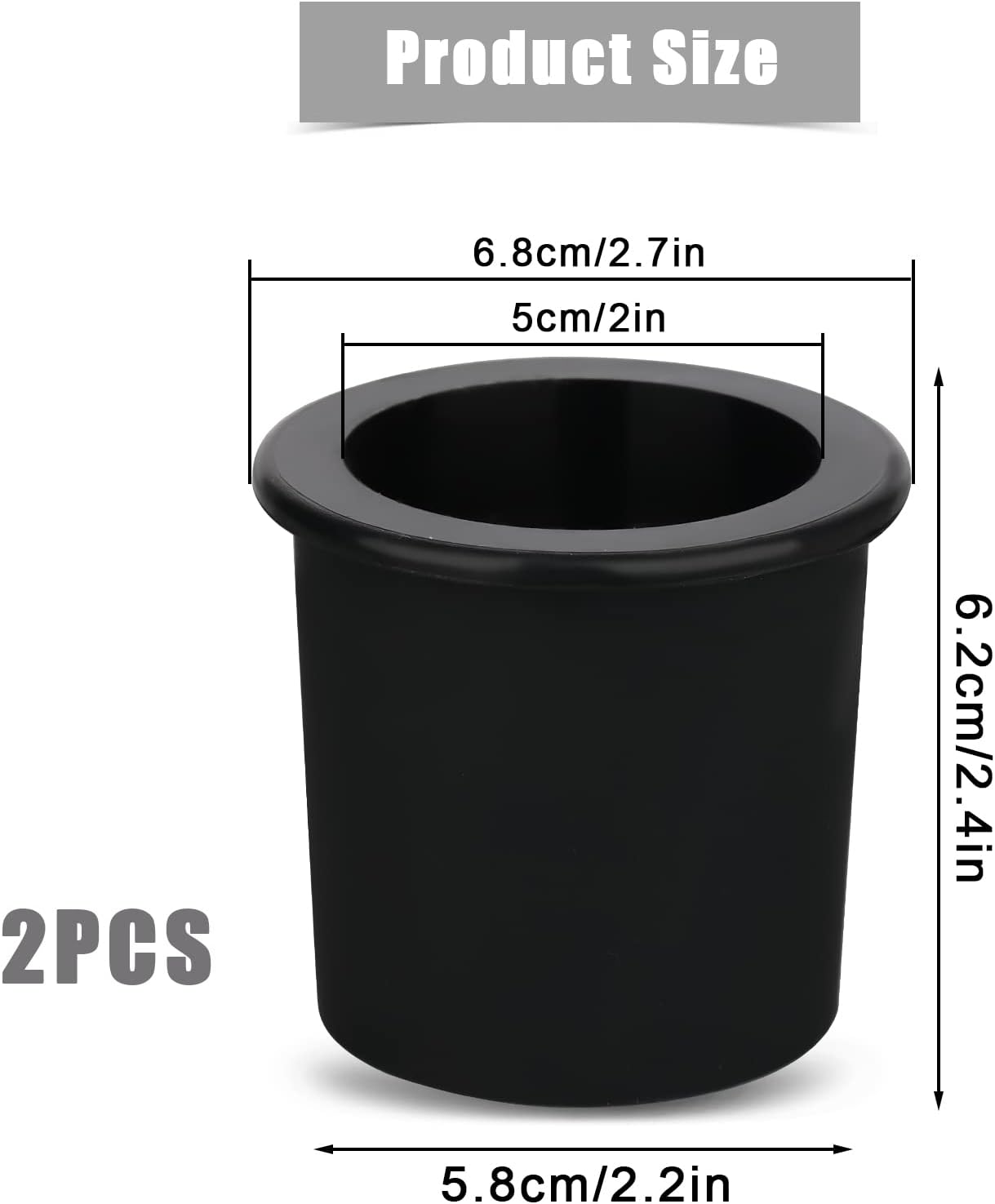 AIEX 2 anillos de agujero para sombrilla de mesa, cono de paraguas de silicona para mesa de patio, cubierta suave para mesa de terraza, sombrilla