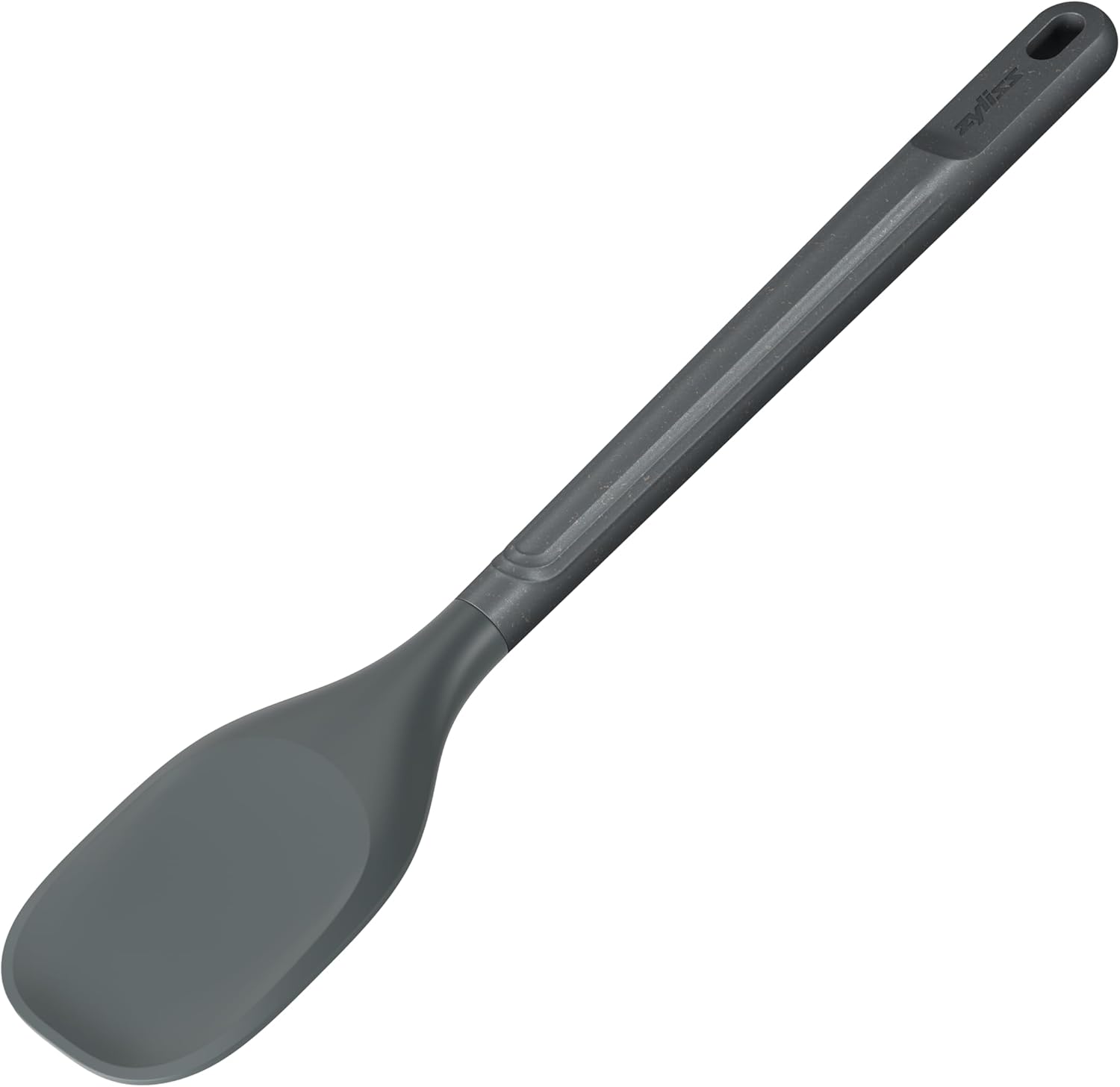 Zyliss E980220 Spoontula grande, paja de trigosilicona sostenible, cuchara de cocinaespátula, cabeza de silicona resistente al calor, gris Beluga,