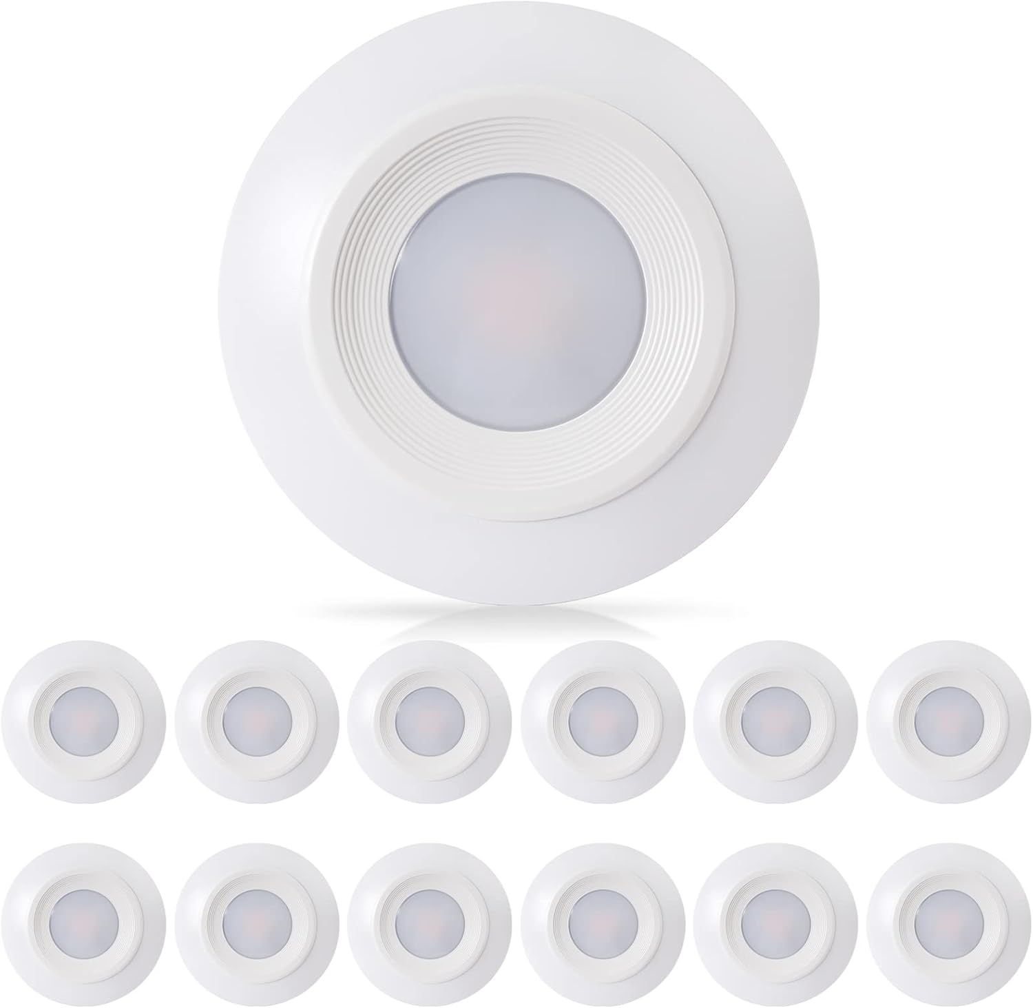 E ENERGETIC LIGHTING Luz de disco LED regulable de 56 pulgadas, 9.5 W, 800 lúmenes, luz de techo de montaje en superficie, luz blanca fría de bajo