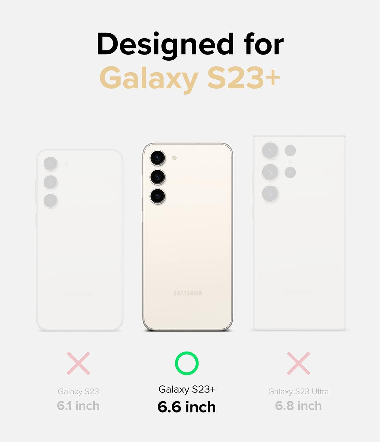 Ringke Fusion evita manchas grasas Compatible con Samsung Galaxy S23 Plus, tecnología antihuellas, fácil de sostener, se siente aterciopelada suave