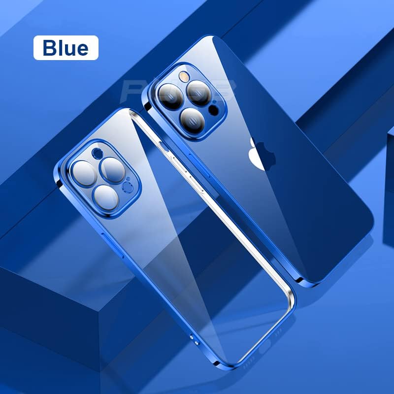 Funda chapada para iPhone 15 Pro Max de 6.7 pulgadas, parte trasera de TPU transparente, lindo marco galvanizado de lujo con protector de lente de