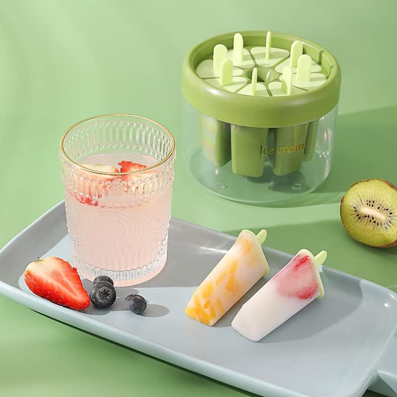 8 moldes para paletas caseras para hacer paletas de helados, moldes para helados de fácil liberación, reutilizables, para hacer paletas de bricolaje