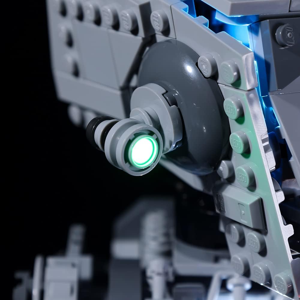 Kyglaring Kit de iluminación LED solo juego de luces diseñado para Lego Star Wars Hoth at-ST 75322 Model Building Set, sin juego de Lego (versión