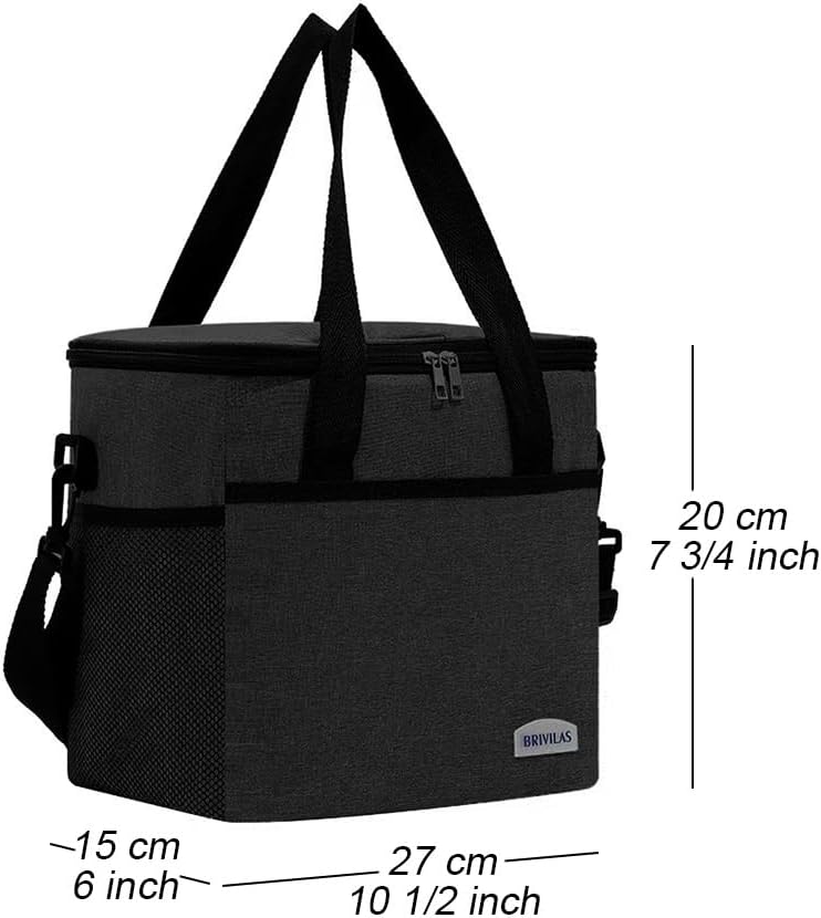 Afwerirc Lonchera reutilizable con aislamiento para mujeres y hombres, bolsas de mano, enfriador de hielo de picnic para adultos, correa de hombro