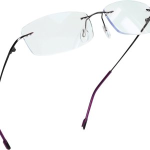 LifeArt Lentes de bloqueo de luz azul, anteojos de lectura para computadora, anti rayos azules, reducen la fatiga ocular, marco sin montura tintada LifeArt Lentes de bloqueo de luz azul, anteojos de lectura para computadora, anti rayos azules, reducen la fatiga ocular, marco sin montura tintada