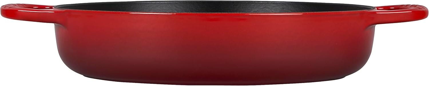 Le Creuset Signature – Sartén de hierro fundido para uso diario, 11 pulgadas, color cereza