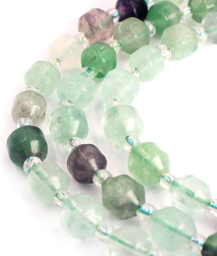 Joyas de piedras preciosas naturales facetadas de 0.315 pulgadas, cuentas sueltas de piedras preciosas variadas, hebra de cuentas de 15 pulgadas,
