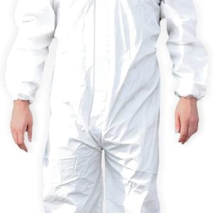 Ever Ready First Aid Traje cubierto microporoso desechable del mono con las muñecas elásticas, tobillos elásticos, cintura elástica y capucha Ever Ready First Aid Traje cubierto microporoso desechable del mono con las muñecas elásticas, tobillos elásticos, cintura elástica y capucha