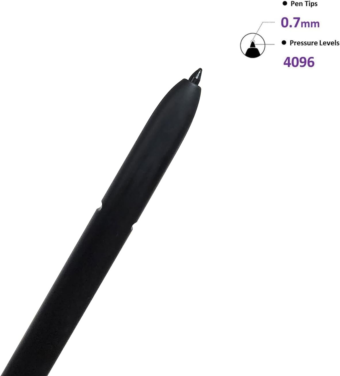 (noBluetooth) Stylus S Pen Replacement for Samsung Galaxy S23 Ultra 2023, 4096 Pressure Levels for Writing, Drawing, No Bluetooth-Black