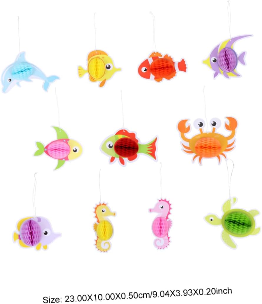 TOYANDONA 22 unidades de bolas de panal de abejas de animales, decoraciones de techo, bolas de papel de nido de abeja, bolas de tejido de panal