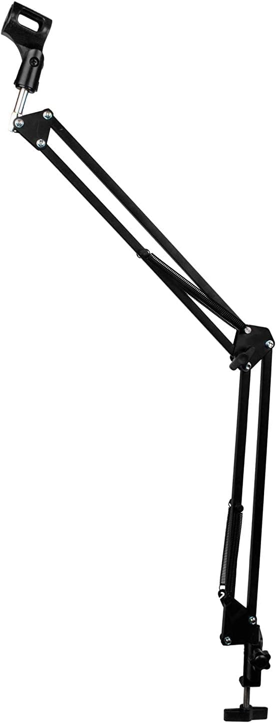 Audio-Technica Micrófono podcast dinámico hipercardioide AT2040 incluido con cable XLR de 20 pies + brazo de micrófono (3 artículos)