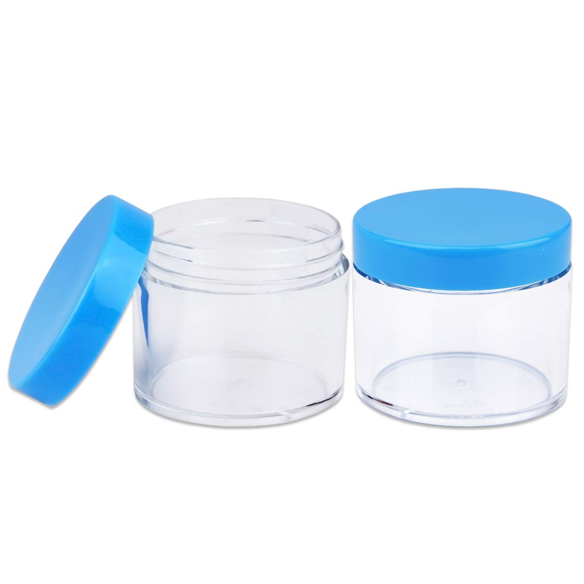 Beauticom – Contenedor de primera calidad, redondo, transparente, a prueba de fugas (2 onzas). Recipientes plásticos de almacenamiento para viajes,