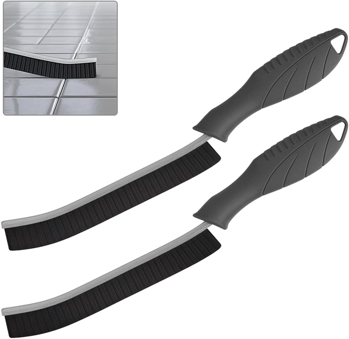 Tile and Grout Brush, Sturdy Crevice Cleaning Brush, Grout Brush with Long Handle, Easy Use Tile Scrub Brush, Cleaning Tool for Household Use, Tile,