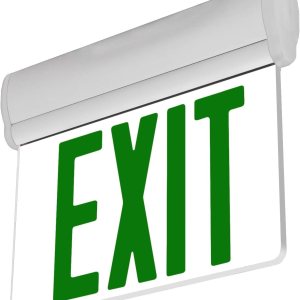 LFI Lights  Letrero de salida verde iluminado con borde  Carcasa de aluminio cepillado de diseño moderno  Todo LED  Panel acrílico transparente de LFI Lights  Letrero de salida verde iluminado con borde  Carcasa de aluminio cepillado de diseño moderno  Todo LED  Panel acrílico transparente de