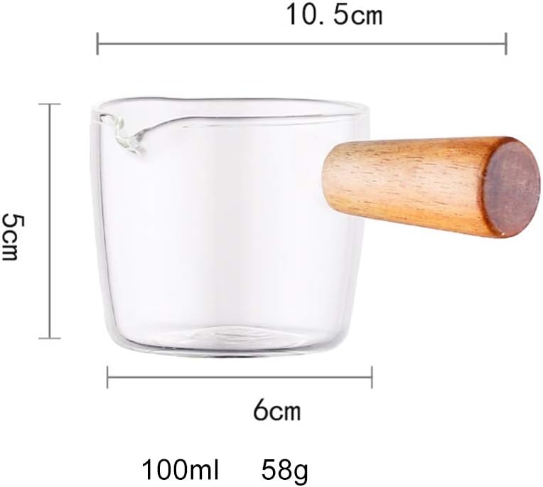 Forart Cacerolas pequeñas cacerolas pequeñas Olla de leche Sartén calentador de mantequilla Olla de café antiquemaduras con mango de madera