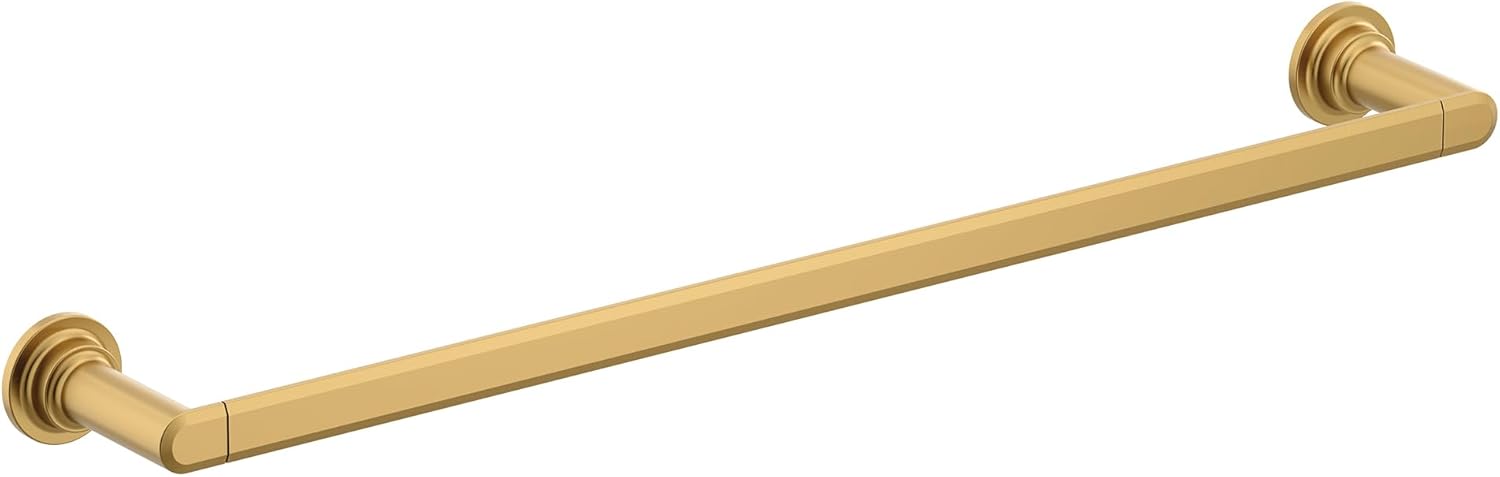 Moen Greenfield YB1724BG – Toallero de baño cepillado para montaje en la pared, color dorado cepillado