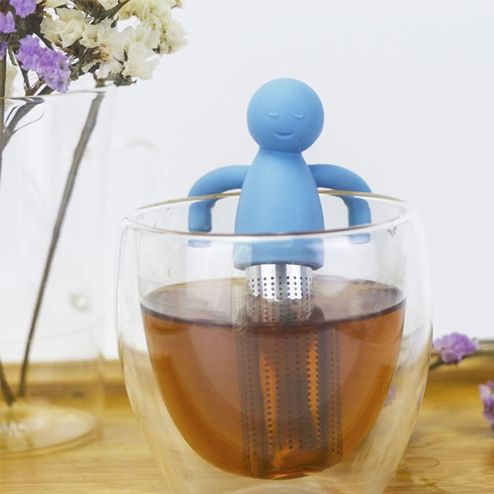 Juego de 3 coladores de té, difusor de té para té suelto, infusor de té de mango largo, tubo de té más empinado para té suelto