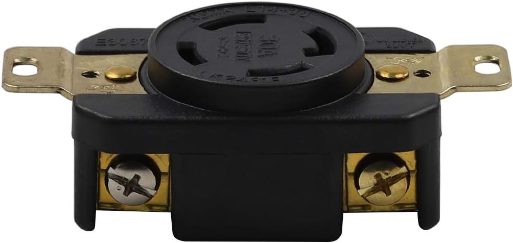 Nema L14-30R 30A 125250V 3 polos 4 cables Conector de receptáculo hembra de bloqueo de grado industrial, bloqueo de giro industrial L14-30